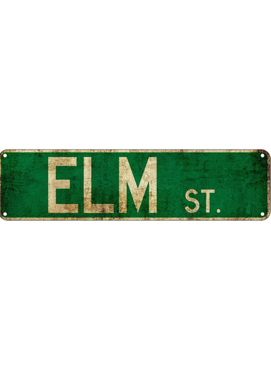 Elm St Street Metal Plaque Rustic Tin Sign Retro Wall Decor 4x16 Inch