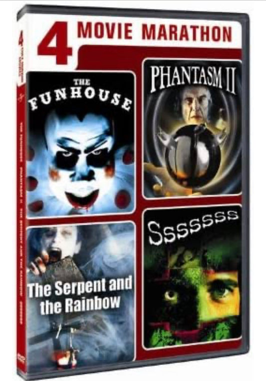4 Movie Marathon Cult Horror Collection (The Funhouse / Phantasm II / The Serpent and the Rainbow / Sssssss)